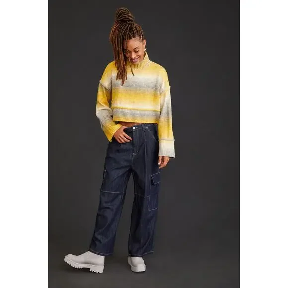 Anthropologie Pilcro Cropped Mock-Neck Sweater - New XL - Picture 4 of 9